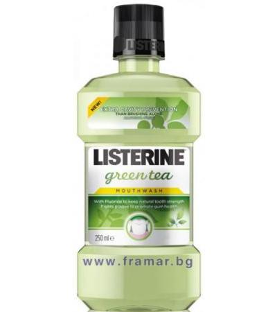ВОДА ЗА УСТА LISTERINE С ВКУС НА ЗЕЛЕН ЧАЙ 250 МЛ