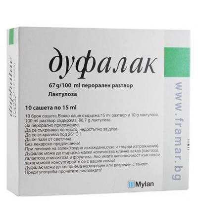 ДУФАЛАК сашети 15 мл. * 10 броя