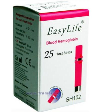 ТЕСТ ЛЕНТИ EASY LIFE ЗА ХЕМОГЛОБИН * 25