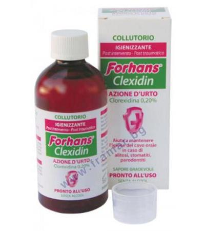 ВОДА ЗА УСТА ФОРХАНС CLEXIDIN 0.20% 200 мл