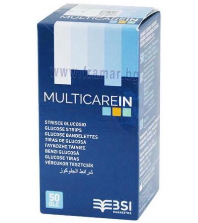 ТЕСТ ЛЕНТИ MULTICARE ЗА ГЛЮКОЗА * 50