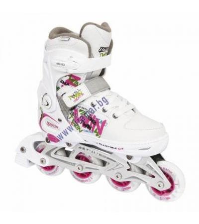 ДЕТСКИ РЕГУЛИРУЕМИ РОЛЕРИ TWIN WHITE 1525