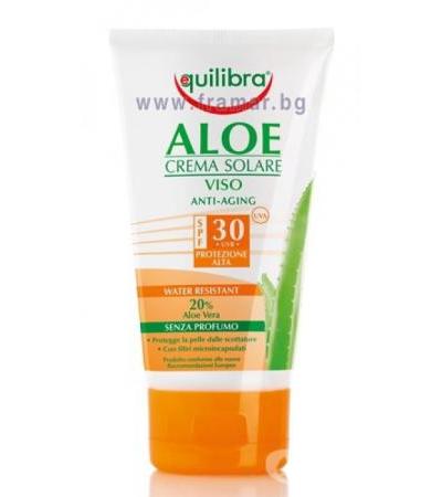 ЕКВИЛИБРА АЛОЕ ВЕРА СЪН СЛЪНЦЕЗАЩИТЕН КРЕМ ЗА ЛИЦЕ SPF 30 75 мл.