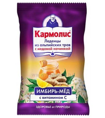 КАРМОЛИС БОНБОНИ С ДЖИНДЖИФИЛ, МЕД И ВИТАМИН Ц 75 гр.