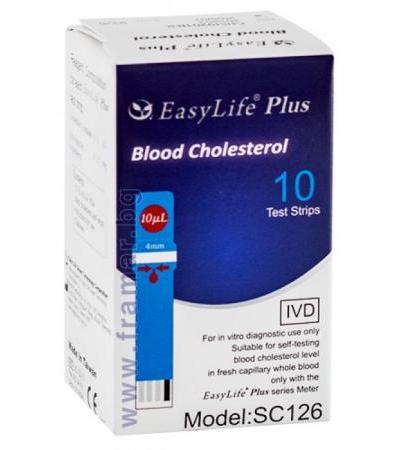 ТЕСТ ЛЕНТИ EASY LIFE PLUS ЗА ХОЛЕСТЕРОЛ * 10