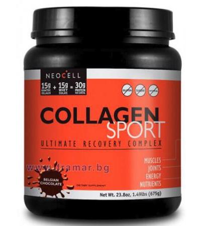 КОЛАГЕН СПОРТ С ВКУС НА БЕЛГИЙСКИ ШОКОЛАД 675 гр. NEOCELL USA