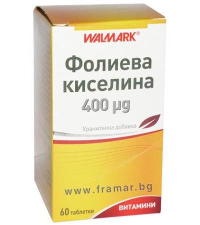 ФОЛИЕВА КИСЕЛИНА табл. 400 мкг. * 60 ВАЛМАРК