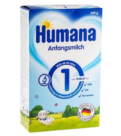 ХУМАНА 1 АДАПТИРАНО МЛЯКО ЗА КЪРМАЧЕТА 300 гр.