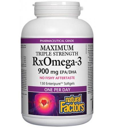 ОМЕГА - 3 RX МАКСИМУМ капсули 900 мг * 150 НАТУРАЛ ФАКТОРС