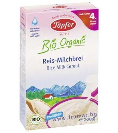 ЛАКТАНА БИО МЛЕЧНА КАША С ОРИЗ ОТ 4 месец 200 гр.