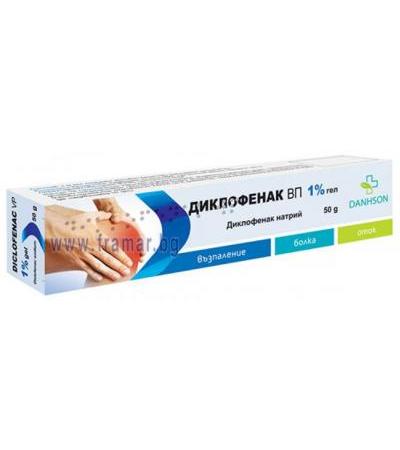 ДИКЛОФЕНАК гел 1% 50 гр. ДАНСОН