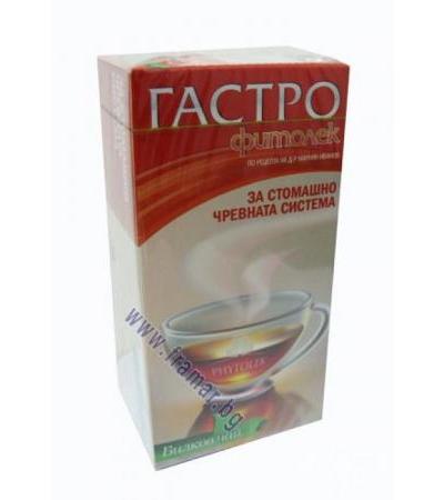 ЧАЙ ФИЛТЪР ФИТОЛЕК ГАСТРО * 20 БЪЛГАРСКА ЧАЕНА КОМПАНИЯ