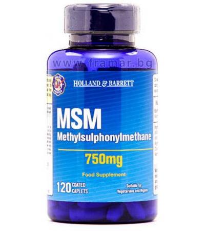 МЕТИЛСУЛФОНИЛМЕТАН таблетки 750 мг * 120 HOLLAND & BARRETT