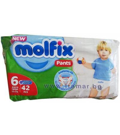 ПАМПЕРС МОЛФИКС ЕКСТРА ЛАРДЖ ГАЩИ 15+ кг * 42