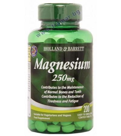 МАГНЕЗИЙ таблетки 250 мг. * 200 HOLLAND & BARRETT