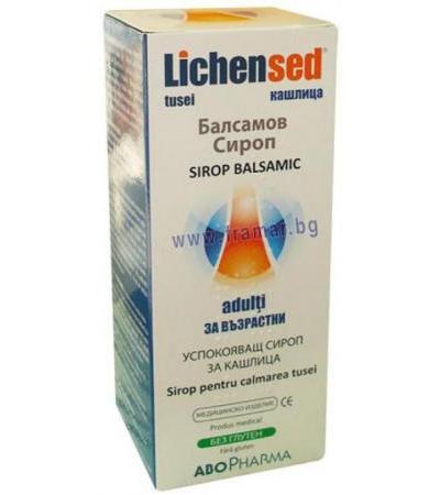 АБОФАРМА ЛИХЕНСЕД УСПОКОЯВАЩ СИРОП ЗА КАШЛИЦА ЗА ВЪЗРАСТНИ 150 мл.