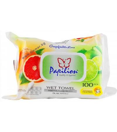 МОКРИ КЪРПИ ПАПИЛИОН ГРЕЙПФРУТ И ЛАЙМ * 100 бр.