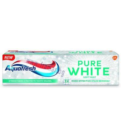 ПАСТА ЗА ЗЪБИ АКВАФРЕШ PURE WHITE SOFT MINT 75 мл