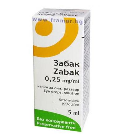 ЗАБАК капки за очи 0.25 мг / мл 5 мл