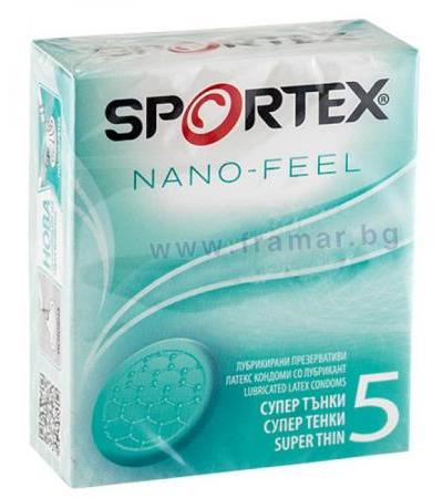 ПРЕЗЕРВАТИВИ СПОРТЕКС NANO FEEL * 5 бр.