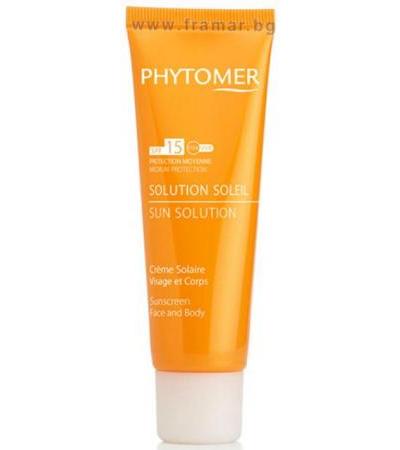 ФИТОМЕР СЛЪНЦЕЗАЩИТЕН КРЕМ ЗА ЛИЦЕ И ТЯЛО SPF 15 125 мл.
