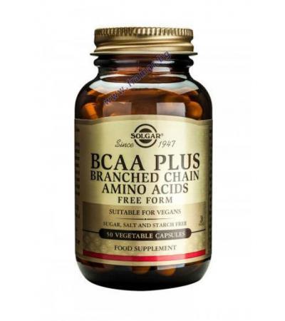 СОЛГАР BCAA - АМИНОКИСЕЛИНИ С РАЗКЛОНЕНИ ВЕРИГИ капсули * 50
