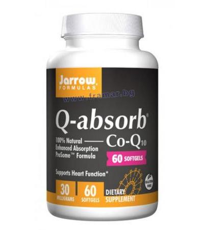 ДЖАРОУ ФОРМУЛАС Q - АБСОРБ CO - Q10 капсули 30 мг * 60
