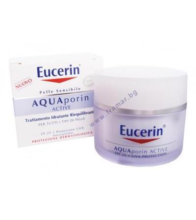 ЕУЦЕРИН - AQUA ДНЕВЕН КРЕМ ЗА ЛИЦЕ SPF 25 50 мл.