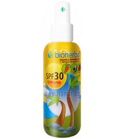БИОХЕРБА СЛЪНЦЕЗАЩИТНО ОЛИО - СПРЕЙ SPF 30 150 мл