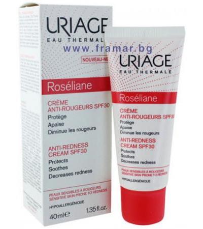 УРИАЖ ROSELIANE КРЕМ СРЕЩУ ЗАЧЕРВЯВАНИЯ SPF 30 40 мл.