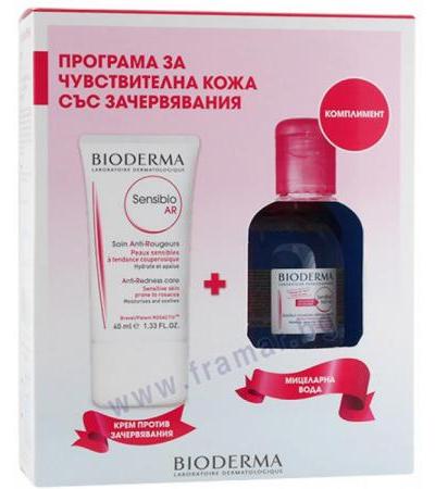 БИОДЕРМА СЕНСИБИО КОМПЛЕКТ КРЕМ ПРОТИВ ЗАЧЕРВЯВАНЕ 40 мл + МИЦЕЛАРЕН РАЗТВОР 100 мл