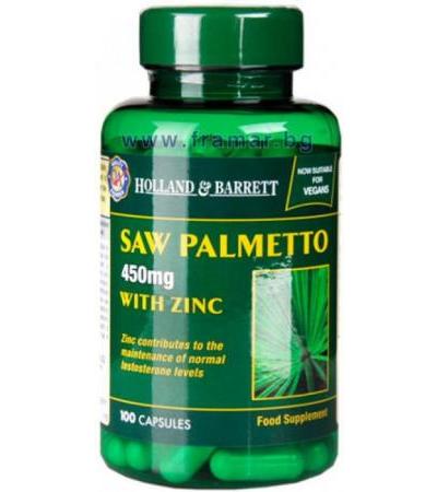 САО ПАЛМЕТО + ЦИНК капсули * 100 HOLLAND & BARRETT