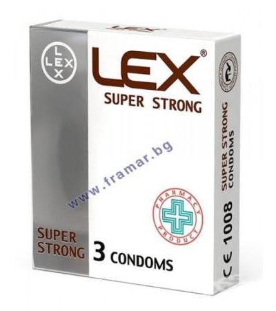ПРЕЗЕРВАТИВИ ЛЕКС SUPER STRONG * 3 бр.