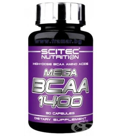 СКАЙТЕК НУТРИШЪН BCAA МЕГА 1400 капсули * 90