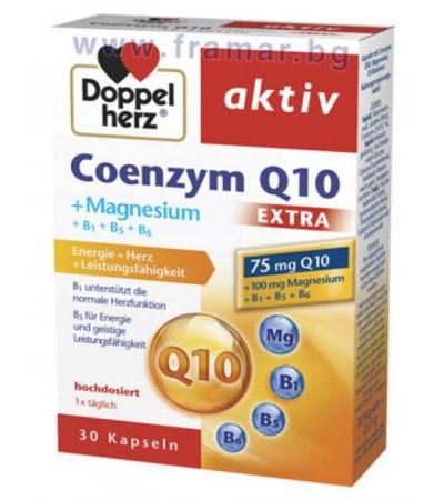 ДОПЕЛХЕРЦ АКТИВ КОЕНЗИМ Q 10 + МАГНЕЗИЙ + ВИТАМИНИ Б 1, Б 5 И Б 6 капсули * 30