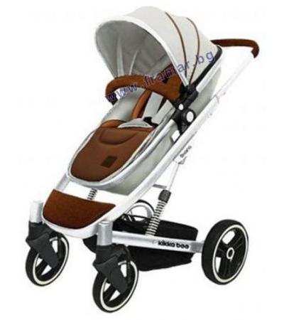 КИКА БО КОЛИЧКА DIVAINA MELANGE GREY 2 В 1 С ТРАНСФОРМИРАЩА СЕ СЕДАЛКА