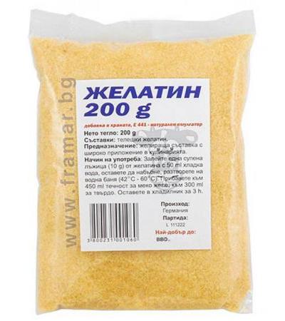 ТЕЛЕШКИ ЖЕЛАТИН НА ПРАХ 200 гр. ЯЖ ПОЛЕЗНО