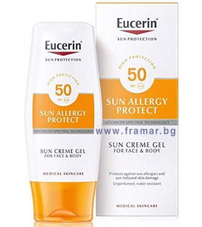 ЕУЦЕРИН СЛЪНЦЕЗАЩИТЕН КРЕМ ГЕЛ SPF 25 150 мл.