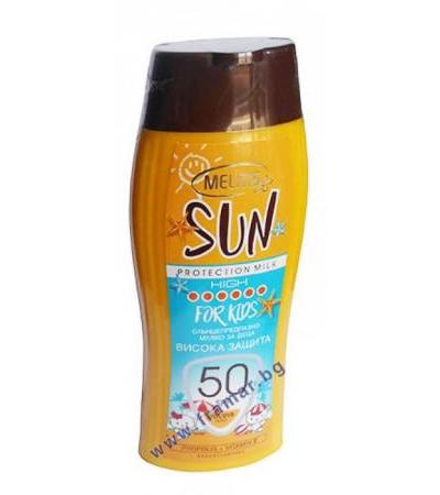 МЕЛИТИС СЛЪНЦЕЗАЩИТНО МЛЯКО ЗА ДЕЦА SPF 50 200 мл.
