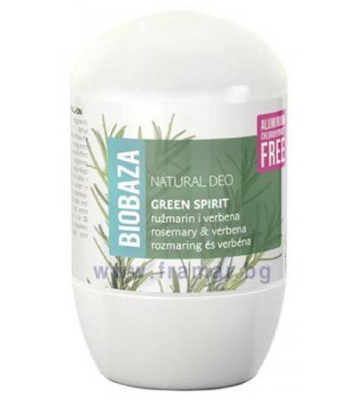 БИОБАЗА НАТУРАЛЕН РОЛ ОН С РОЗМАРИН И ВЪРБИНКА GREEN SPIRIT 50 мл