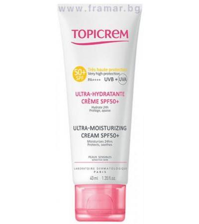 ТОПИКРЕМ СЛЪНЦЕЗАЩИТЕН КРЕМ ЗА ЧУВСТВИТЕЛНА КОЖА SPF 50+ 40 мл.