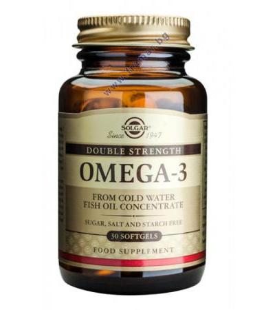 СОЛГАР ОМЕГА 3 ДВОЙНА СИЛА меки капсули * 30
