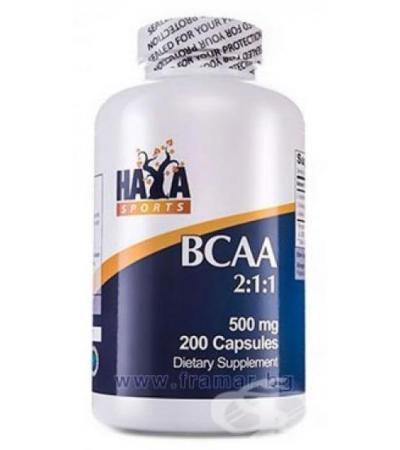 ХАЯ ЛАБС СПОРТС BCAA капсули 500 мг. * 200