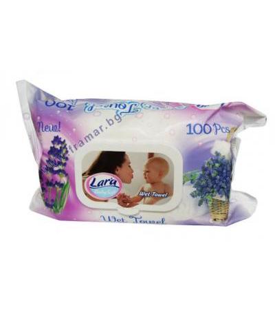 МОКРИ КЪРПИ ЛАРА СОФТ С ЛАВАНДУЛА * 100 бр.