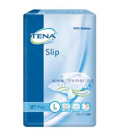 ТЕНА ПЕЛЕНИ ЗА ВЪЗРАСТНИ SLIP PLUS L * 10