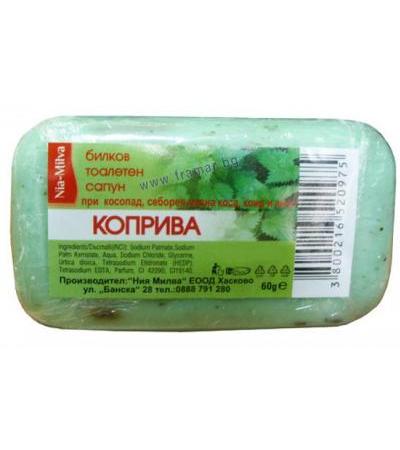 САПУН С КОПРИВА ПРОТИВ КОСОПАД 60 гр. НИЯ МИЛВА