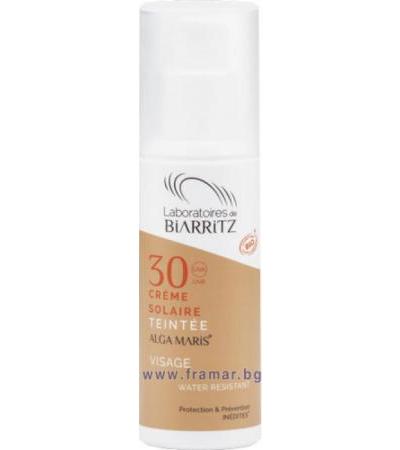 АЛГА МАРИС СЪН СЛЪНЦЕЗАЩИТЕН ТОНИРАН КРЕМ ЗА ЛИЦЕ SPF 30 - ЗЛАТИСТ 50 мл