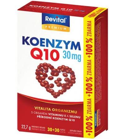 РЕВИТАЛ КОЕНЗИМ Q10 капсули * 30 + 30