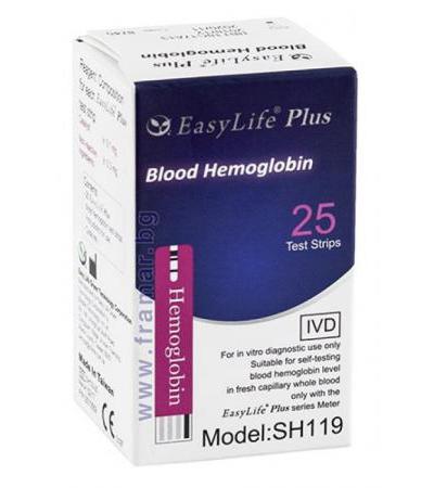 ТЕСТ ЛЕНТИ EASY LIFE PLUS ЗА ХЕМОГЛОБИН * 25