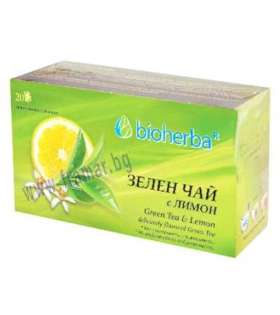 БИОХЕРБА ЗЕЛЕН ЧАЙ С ЛИМОН ФИЛТЪР * 20